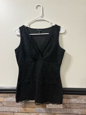 Daisy Fuentes Black Sleeveless Knit Top Size Medium